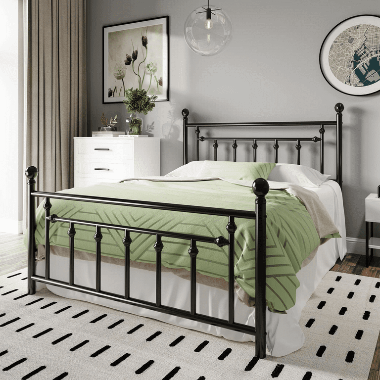 Black victorian bed frame discount