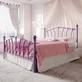 thumbnail image 1 of Einfach Queen Bed Frame, Metal Platform Bed with Heart-Shaped Headboard and Footboard, 12.6'' Under-Bed Storage Space, No Box Spring Needed, Purple, 1 of 10