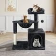 thumbnail image 1 of Einfach Small Cat Tree 29.5" Tower Condo with Sisal Scratcing Post Hammock Top Perch for Indoor Cats, Blue, 1 of 8