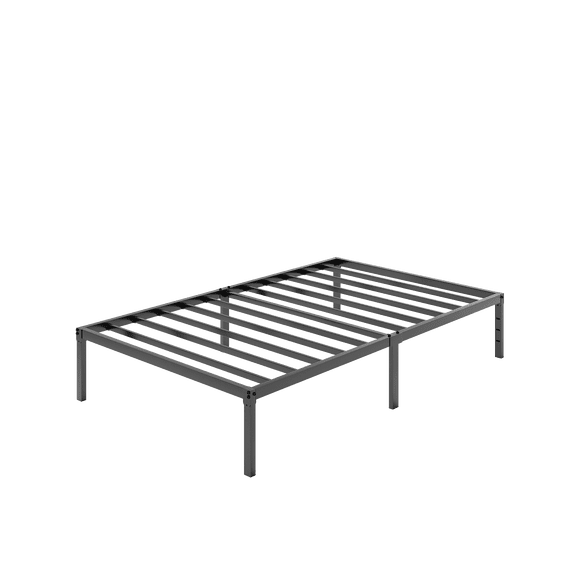 Einfach Twin Bed Frame, Metal Platform Bed with 11" Under-bed Storage Space, Heavy Duty, No Box Spring Needed, Black