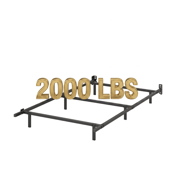 Einfach Twin Size Metal Bed Frame, Box Spring Requided, 2000 LBS Capacity, Black