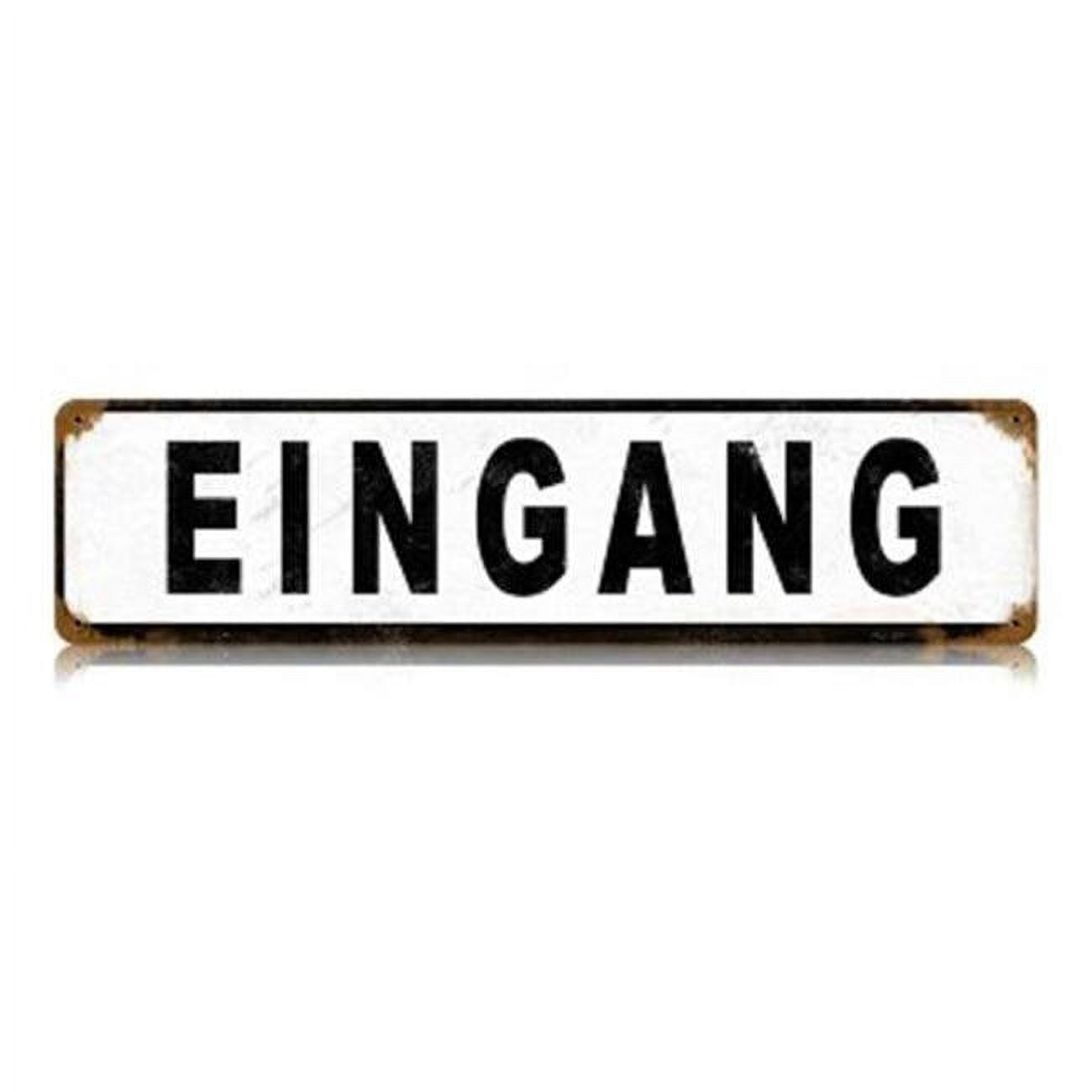 Eingang Foreign Language Vintage Metal Sign - Walmart.com