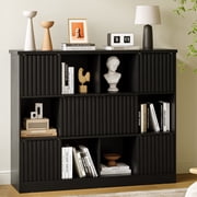 Einhomn 12 Cube Storage Organizer, Open Wood Cube Bookshelf for Living Room, Black