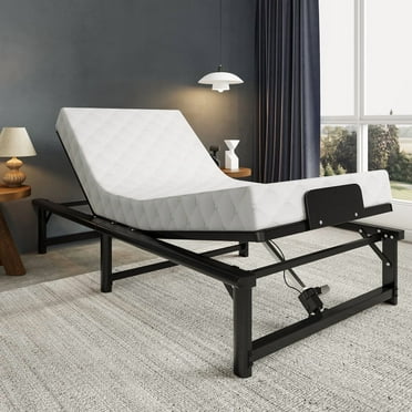 Einhomn Twin Size Adjustable Bed Base Frame, Electric Bed Frame with Dual Motors, Independent Head & Foot Incline, Zero Gravity, Anti-Snoring, Wired Remote Control, Easy Assembly