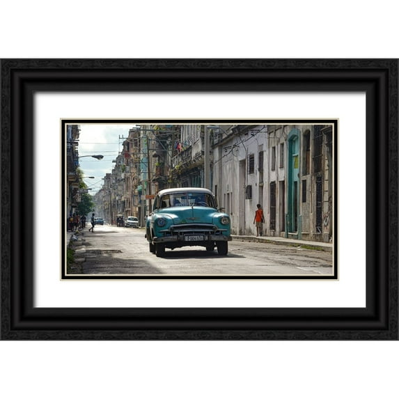 Einhorn, Itzik 14x10 Black Ornate Wood Framed with Double Matting Museum Art Print Titled - Cuba