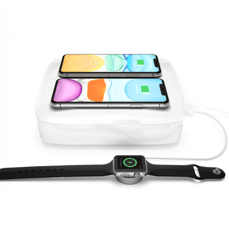Einova - Eggtronic Mundus Pro UV-C Sanitizer 10W Wireless Charging Pad for Qi-enabled Devices - White