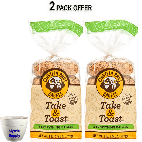 Einstein Bros Bagels Take & Toast, Everything Bagel, 5 Count, 18.5oz Bag