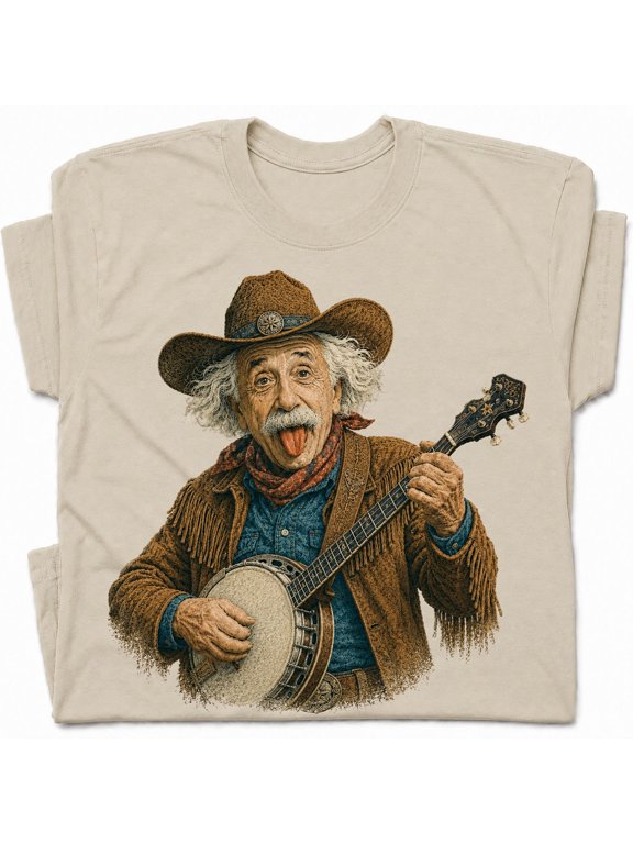 Einstein Cowboy Banjo Player T-Shirt