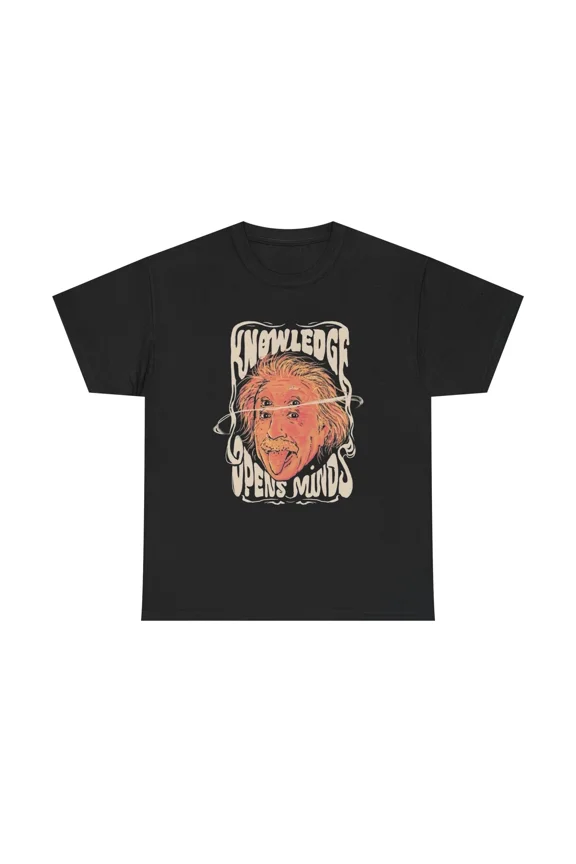 Einstein Knowledge Opens Minds Science Quote Graphic Unisex T-Shirt, up to size 5XL