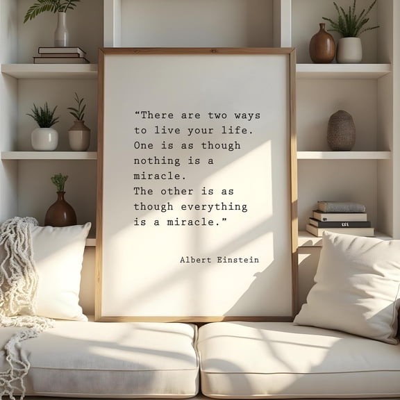 Einstein Quote Print: Inspiring Wall Art Decor Poster Vintage Style Wall Decor, Poster Only