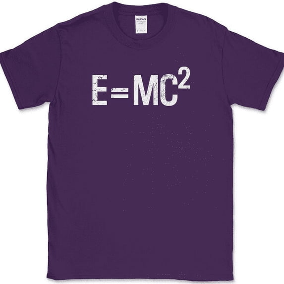 Einstein's Theory E=MC2 T-Shirt Science Theoretical physicist Math Tee - Purple, 3XL
