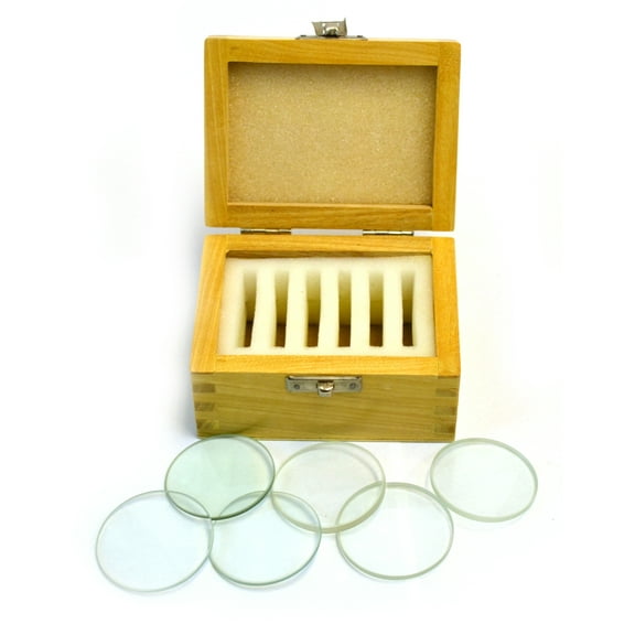 Eisco 6pc Acrylic Lens Set - 2" (50mm) Diameter - Double Convex, Double Concave, Plano Convex, Converging Concave-Convex, Diverging Concave-Convex, Plano-Concave