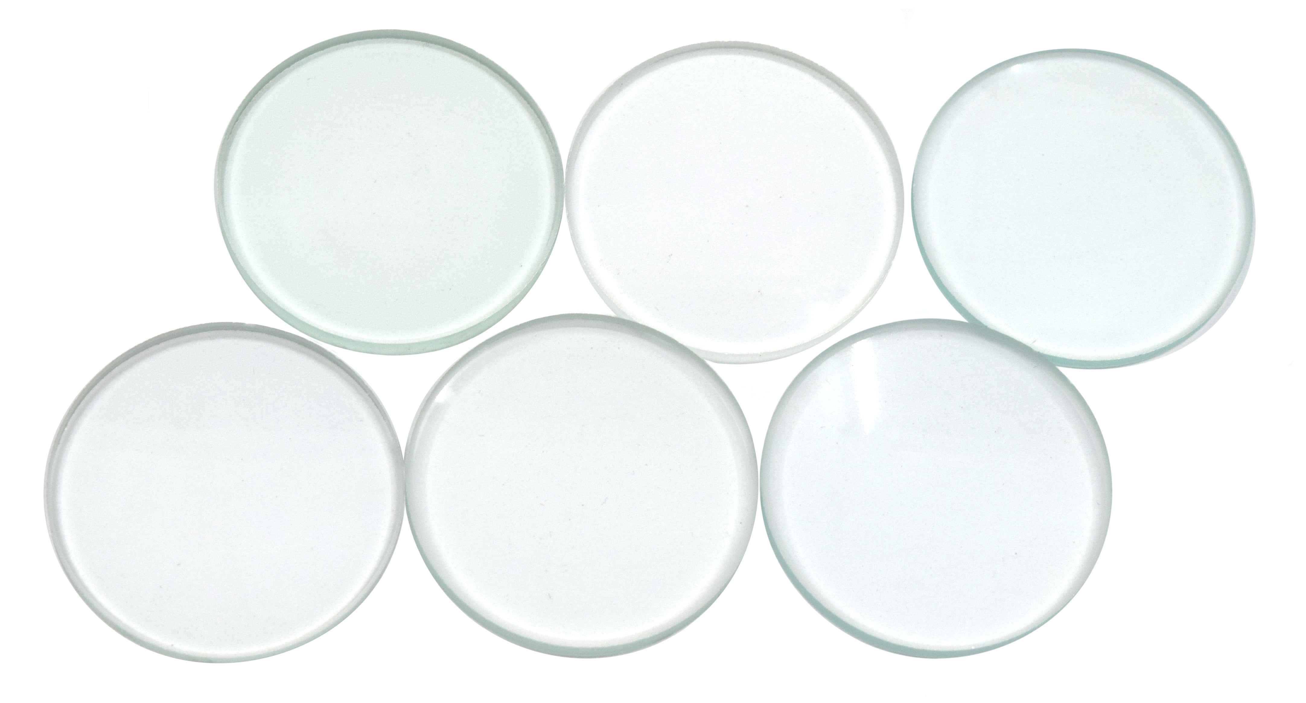 Eisco 6pc Glass Lens Set 1.5" (38mm) Diameter Double Convex, Double