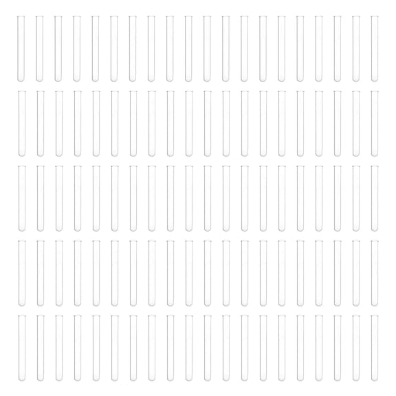 Eisco Labs 5mL Heavy Wall Test Tubes with Beaded Rim - Pack of 100 - Borosilicate Glass, Durable Lab Glassware for Scientific Research and Experiments