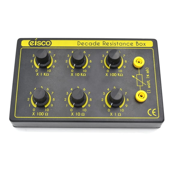 Eisco Labs 6 Decade Resistance Box, Variable from 0-1,111,110 Ohms
