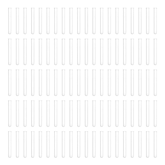 Eisco Labs 8mL Heavy Wall Test Tubes with Beaded Rim - Pack of 100 - Borosilicate Glass, Durable Lab Glassware for Scientific Research and Experiments