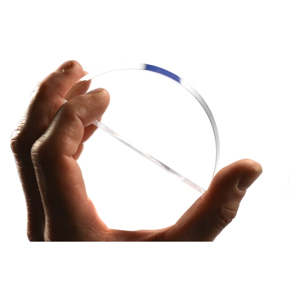 Eisco Labs Acrylic Semicircular Block, 3 1/2"x9/16" (90x16mm)