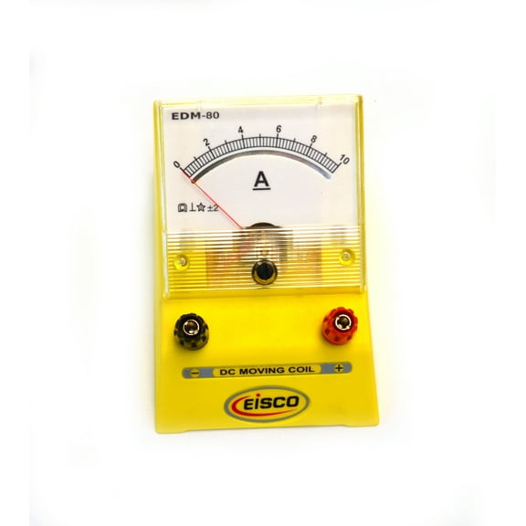 Eisco Labs Analog Ammeter, DC Current Meter, 0 - 10 Amp, 0.2A resolution