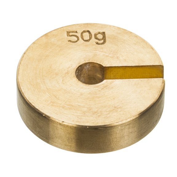 Eisco Labs Brass 50 gram Slotted weight ( Spare / replacement )