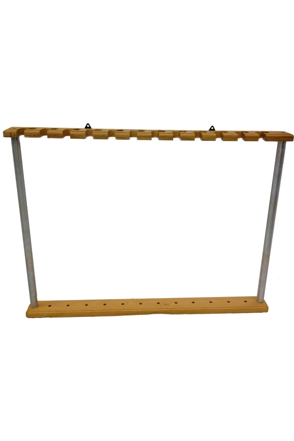 Buret Rack, Natural Wood, 12 Buret Capacity