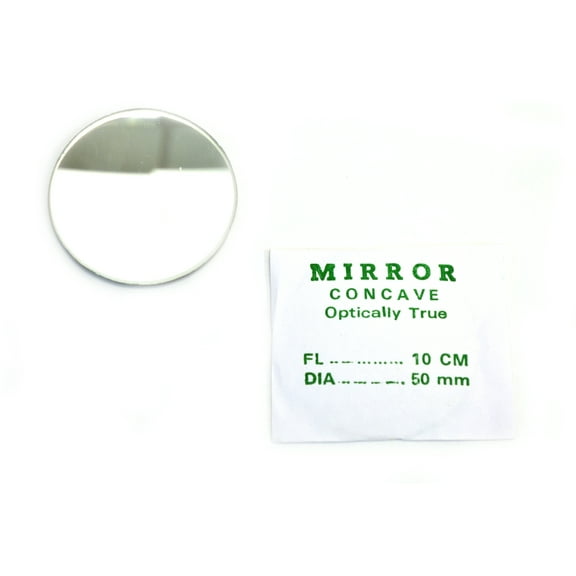 Eisco Labs Concave Mirror - Glass, dia 50mm, Focal length 100mm