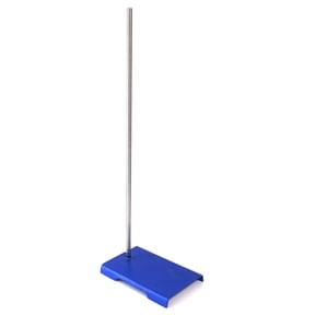 Eisco Labs - Lab Stand - Chemistry Lab Equipment - 3 Piece 2.78lbs Retort Base & 2 Part Rod Set, Base: 8"x5.5", Assembled Rod: 23"L x 12mm Dia - Heavy Duty Corrosion Resistant Steel, Support Stand