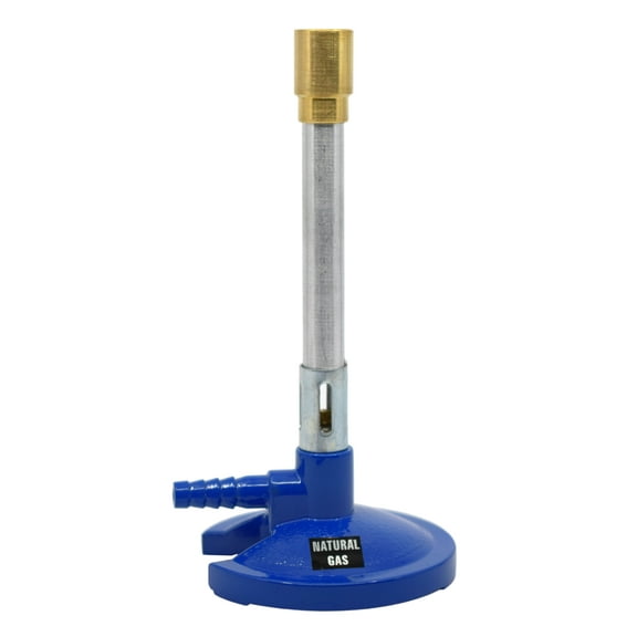 Eisco Labs Natural Gas Bunsen Burner with Flame Stabilizer and Air Vent Adjustment