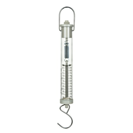 Eisco Labs Newton Force Meter Spring Scale - Max Capacity 30N, 3Kg, Dual Scale Labeled