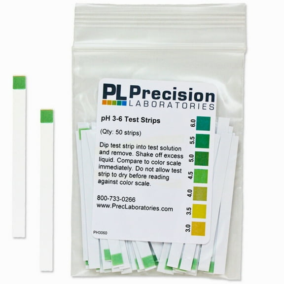 Eisco Labs - Precision pH Test Strips - Narrow Range 3-6 pH, Quick and Accurate Testing in 0.5 pH Increments, Ideal for Mildly Acidic to Neutral Substances such as or Sushi Rice, Salsa, & Kefir