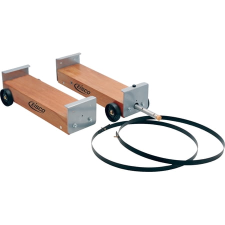 Eisco Labs Premium Dynamics Cart Set, 3 Wheeled, 12" x 3.5", (Set of 2), with Hoops