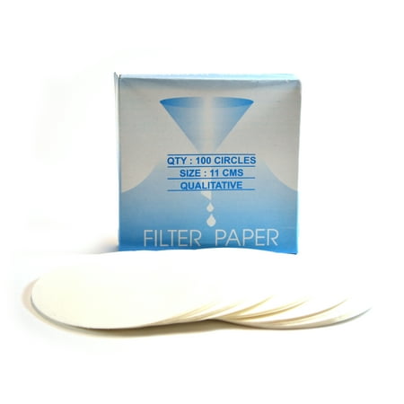 Eisco Labs Premium Qualitative Filter Paper, 10cm Dia., Medium Speed (85 gsm), 10? (10 micron) Pore Size - Pack of 100