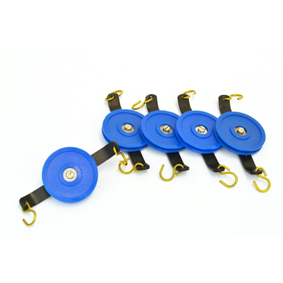 Eisco Labs Set of 5 Plastic Pulleys, Single, 50 mm Diameter, Low Friction