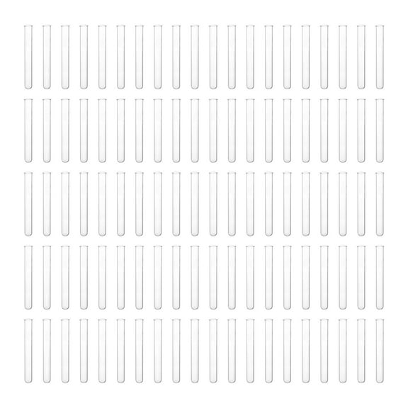 Eisco Labs - Test Tubes, Heavy Wall Glass Test Tube with Beaded Rim, 25mL - Borosilicate Glass Tube - Durable Lab Glassware for Scientific Research & Experiments, Pack of 100