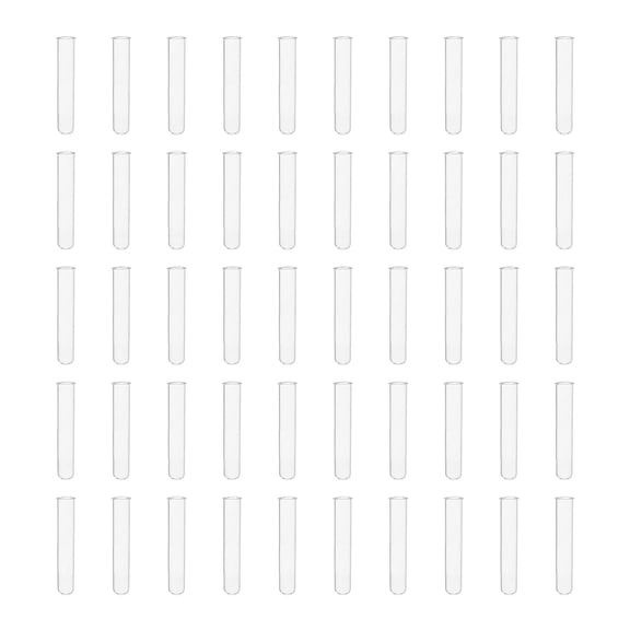 Eisco Labs - Test Tubes, Heavy Wall Glass Test Tube with Beaded Rim, 50mL - Borosilicate Glass Tube - Durable Lab Glassware for Scientific Research & Experiments, Pack of 50