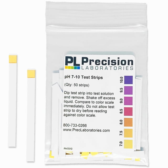 Eisco Labs - pH Test Strips 7-10 Range - Narrow-Range pH Testing Kit ...