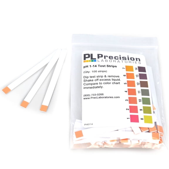 Eisco - pH Test Strips 1-14 - 100 Strips in 1 Bag for Quick and Accurate pH Testing in Labs, Classrooms, and Educational Use