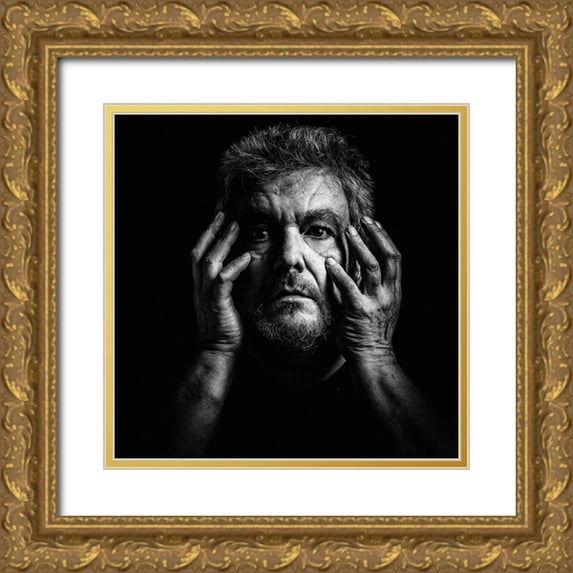 Eisele, Stefan 12x12 Gold Ornate Wood Framed with Double Matting Museum Art Print Titled - Fear And Grief Eat Life...