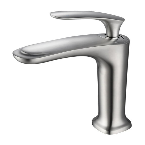 Eisen Home Brianna 7-inch Single Hole Bathroom Sink Faucet Brushed Nickel Brushed