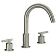 thumbnail image 1 of Eisen Home Noa Widespread 3-Hole Bathroom Sink Faucet with Lever Handles Brushed Nickel Nickel Finish, 1 of 3