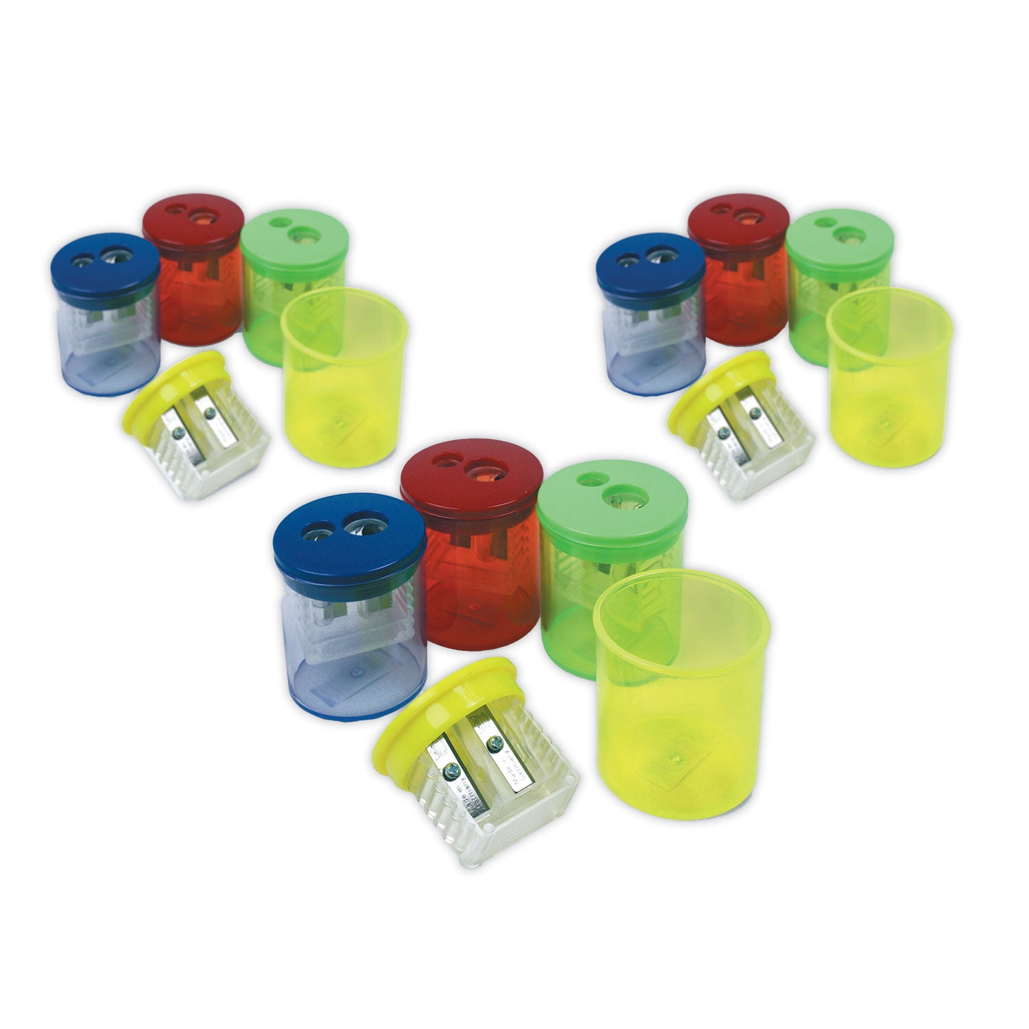 Eisen Sharpeners. Two-Hole, 1.5 x 1.75, Assorted Colors, 12/Pack | Bundle of 2 Packs