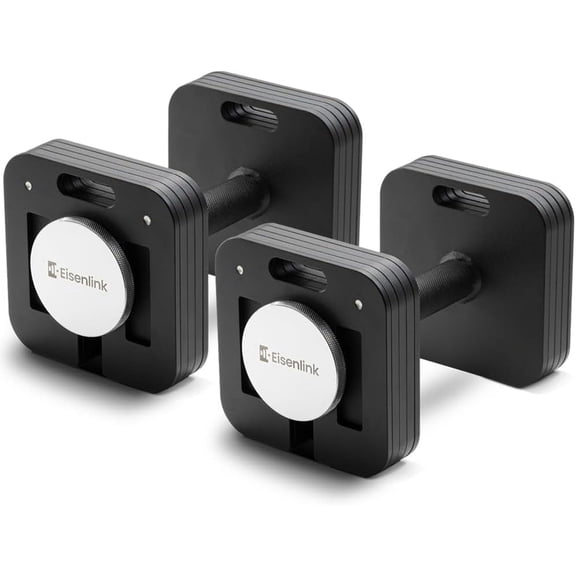 Eisenlink Adjustable Dumbbells, 50lbs Pair, 5pound Increments, Quick-Lock Square Weight set for Home Gym Fitness (50lbx2)