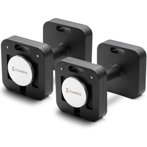 Eisenlink Adjustable Dumbbells, 50lbs Pair, 5pound Increments, Quick-Lock Square Weight set for Home Gym Fitness (50lbx2)