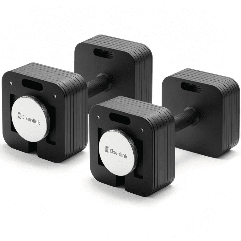 Eisenlink, Adjustable Dumbbells, 80lbs Pair, Space-Saving Home Gym