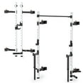 thumbnail image 1 of Eisenlink Foldable Power Cage, 1000LBS Capacity Wall Mounted Squat Rack with Quick Remove Pull-Up Bar, J-Hooks, Landmine, Space-Saving Home Gym (Upgraded Rack, White), 1 of 6