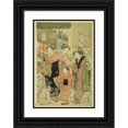 thumbnail image 1 of Eishōsai Chōki 11x14 Black Ornate Wood Framed Double Matted Museum Art Print Titled: Good and Evil Influences (Zendama Akudama) II (C. 1795), 1 of 5