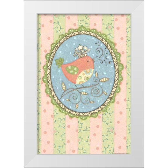 Eisner, Viv 11x14 White Modern Wood Framed Museum Art Print Titled - Tweeting Bird