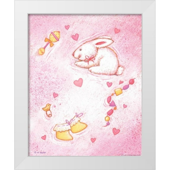 Eisner, Viv 12x14 White Modern Wood Framed Museum Art Print Titled - Nursery 1 Bunny