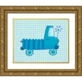 thumbnail image 1 of Eisner, Viv 14x12 Gold Ornate Wood Framed with Double Matting Museum Art Print Titled - Blue Truck, 1 of 4