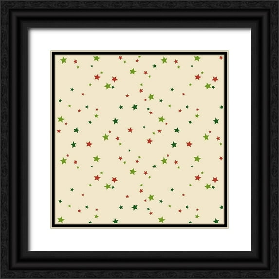 Eisner, Viv 15x15 Black Ornate Wood Framed with Double Matting Museum Art Print Titled - Harlequin Christmas Collection I
