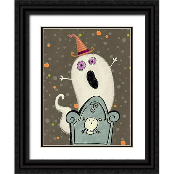 Eisner, Viv 15x18 Black Ornate Wood Framed with Double Matting Museum Art Print Titled - Happy Haunting III
